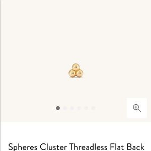 Mejuri Spheres Cluster threaded Piercing Stud 14K gold